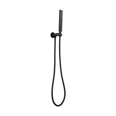 Rounded Rectangle Hand Shower Set - Matte Black