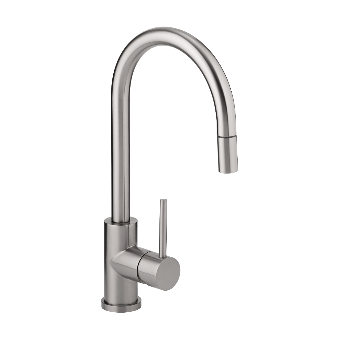 Elysian Commercial Pull-Out Kitchen Mixer - Stainless Steel