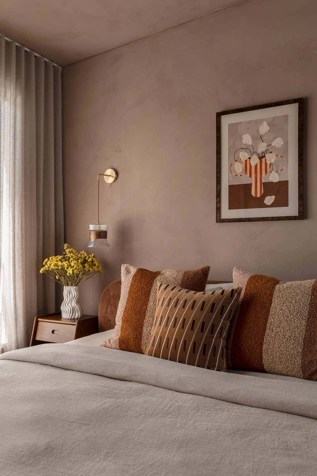 Property-Styling-Warm-Toned-Bedroom-Styled-Pops-Colour-Bedding