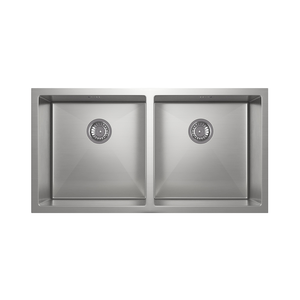 Zalo - Kitchen Sink Double 855mm - Stainless Steel (Overflow)