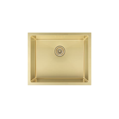 Seba Single Sink 550mm (Deep) - Brushed Brass