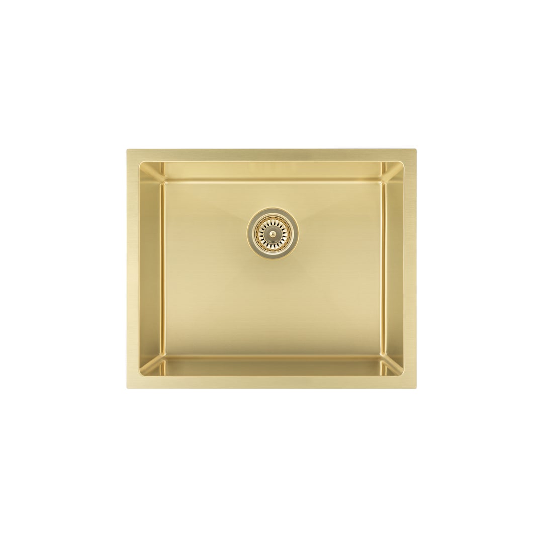 Seba Single Sink 550mm (Deep) - Brushed Brass