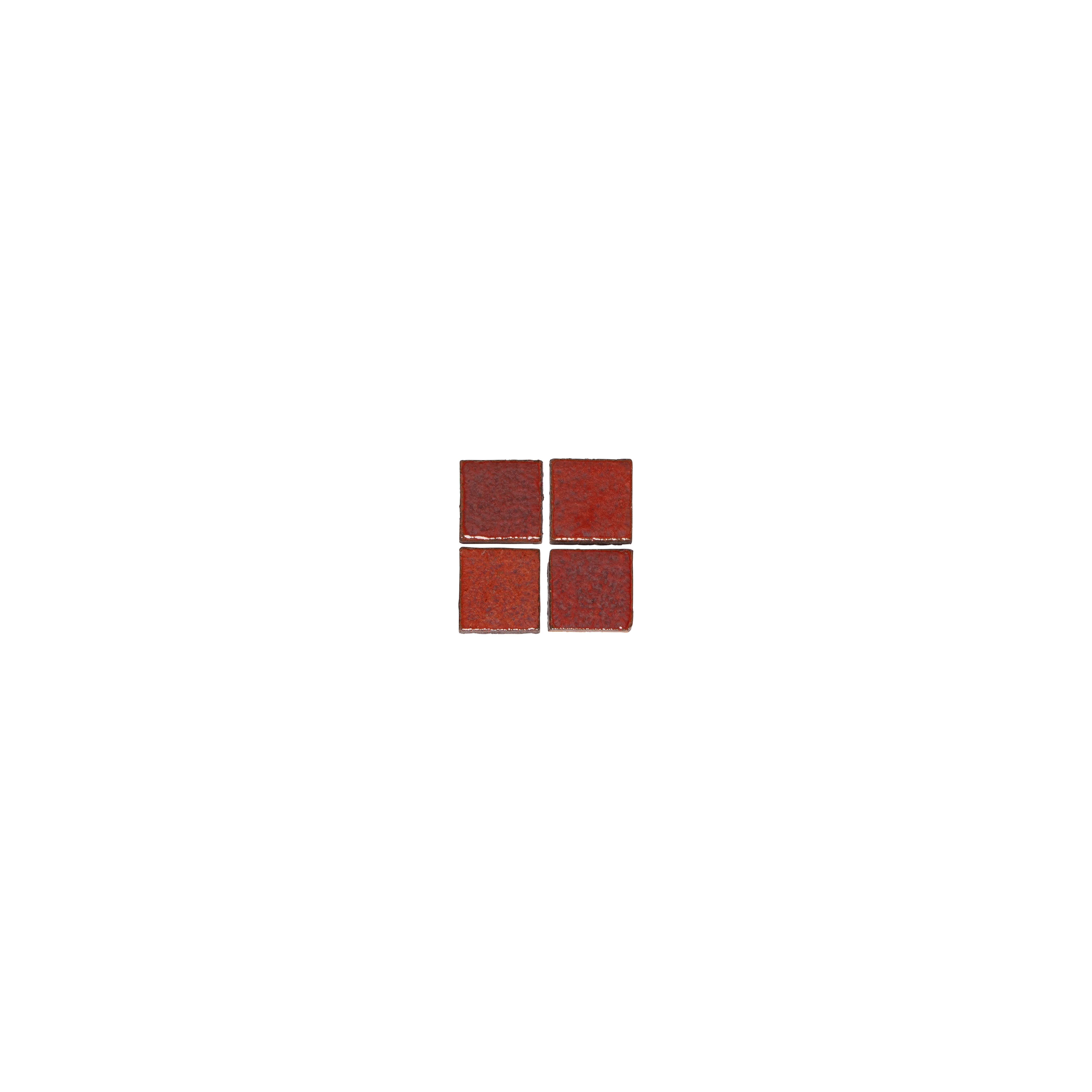 Miyako Handmade Square Mosaic Tile - Rustic Red (Sample)