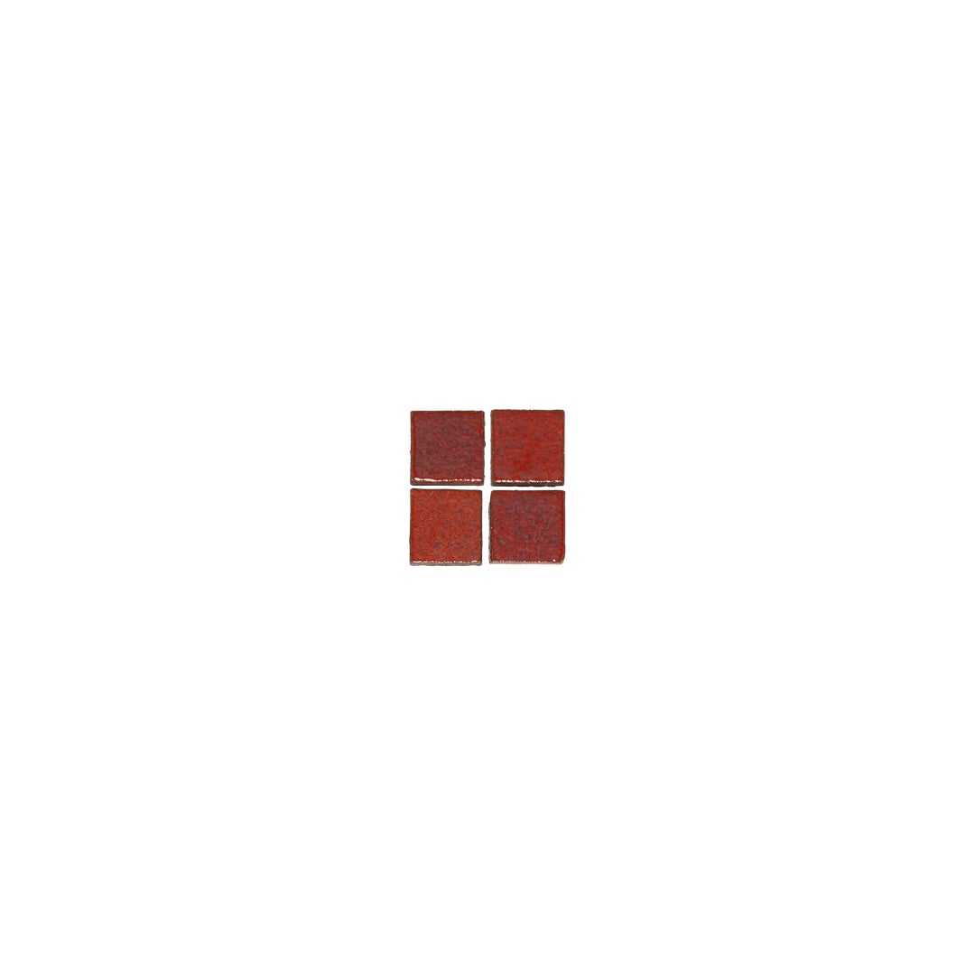 Miyako Handmade Square Mosaic Tile - Rustic Red (Sample)