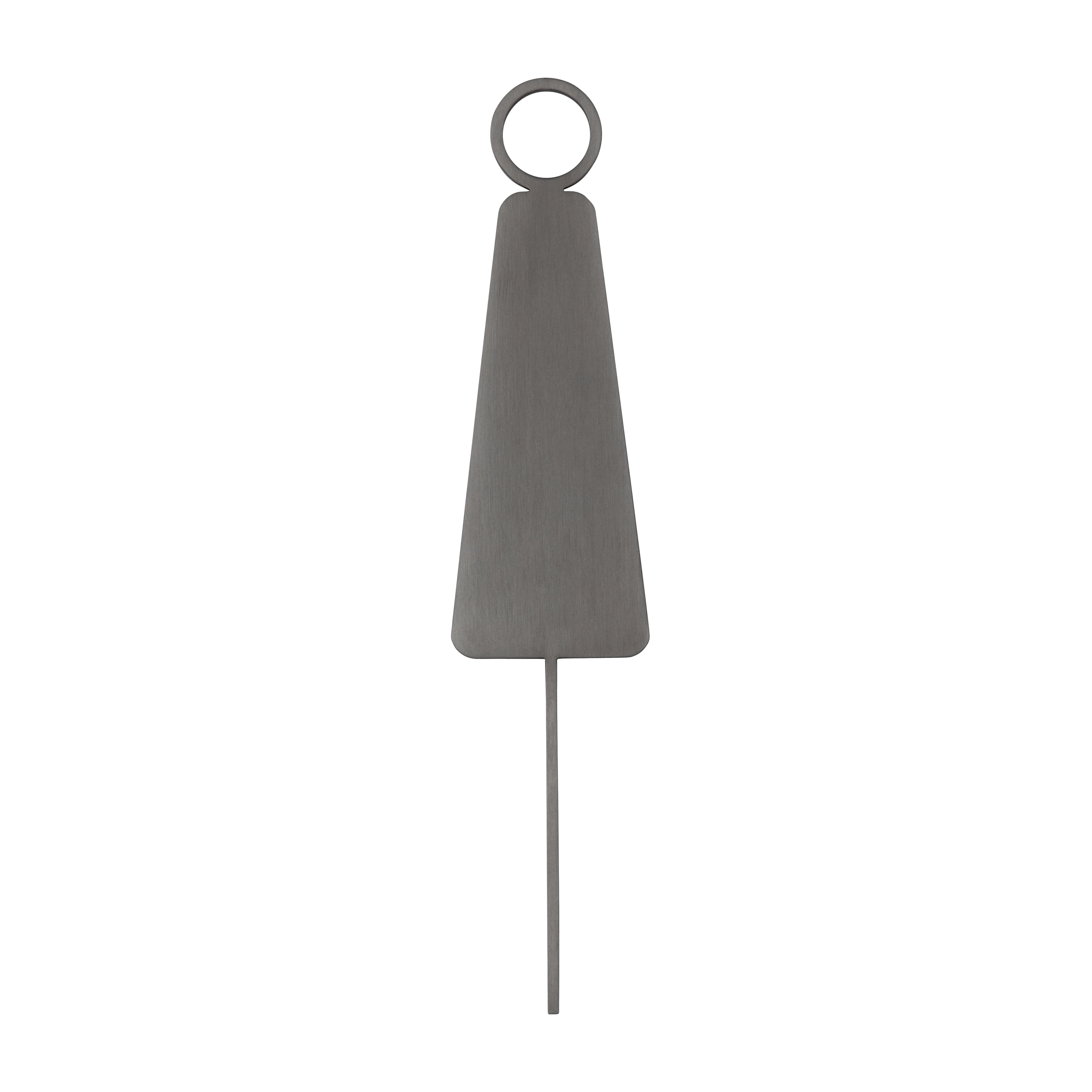 Female Restroom Sign - 140mm - Brushed Gunmetal