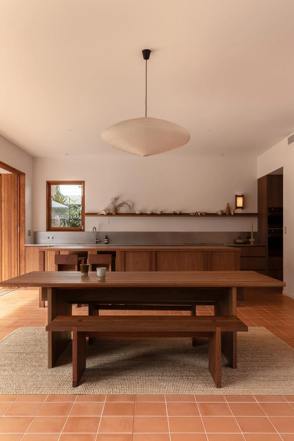 Californian Bungalow Japanese Aesthetic Oval Lantern Pendant