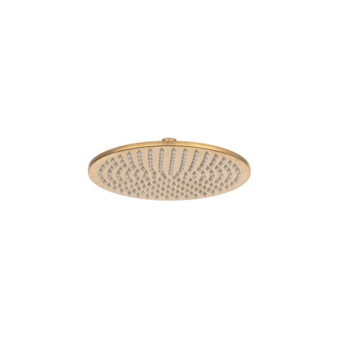Shower Head Round 250mm - Tumbled Aged Brass