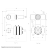 In-wall Diverter mixer body ss304 SPEC