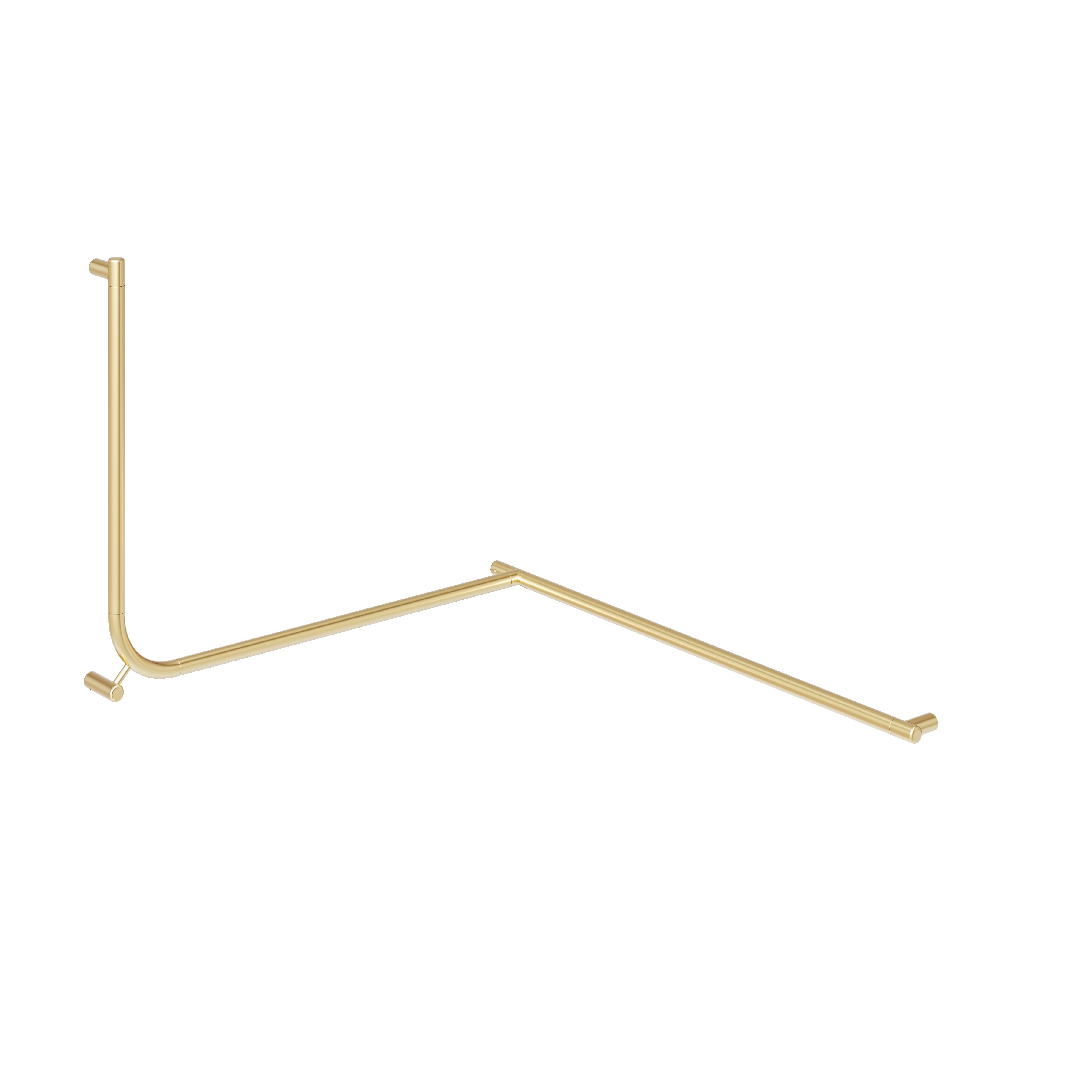 Aliro Accessible 90° Continuous Grab Rail - Brushed Brass