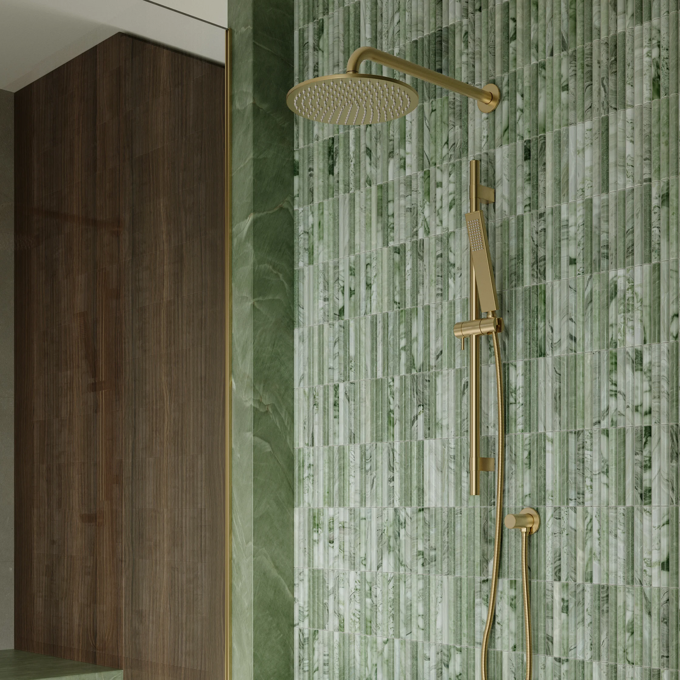 View01 Narita Tiles Elysian Shower Rail Adjustable BB