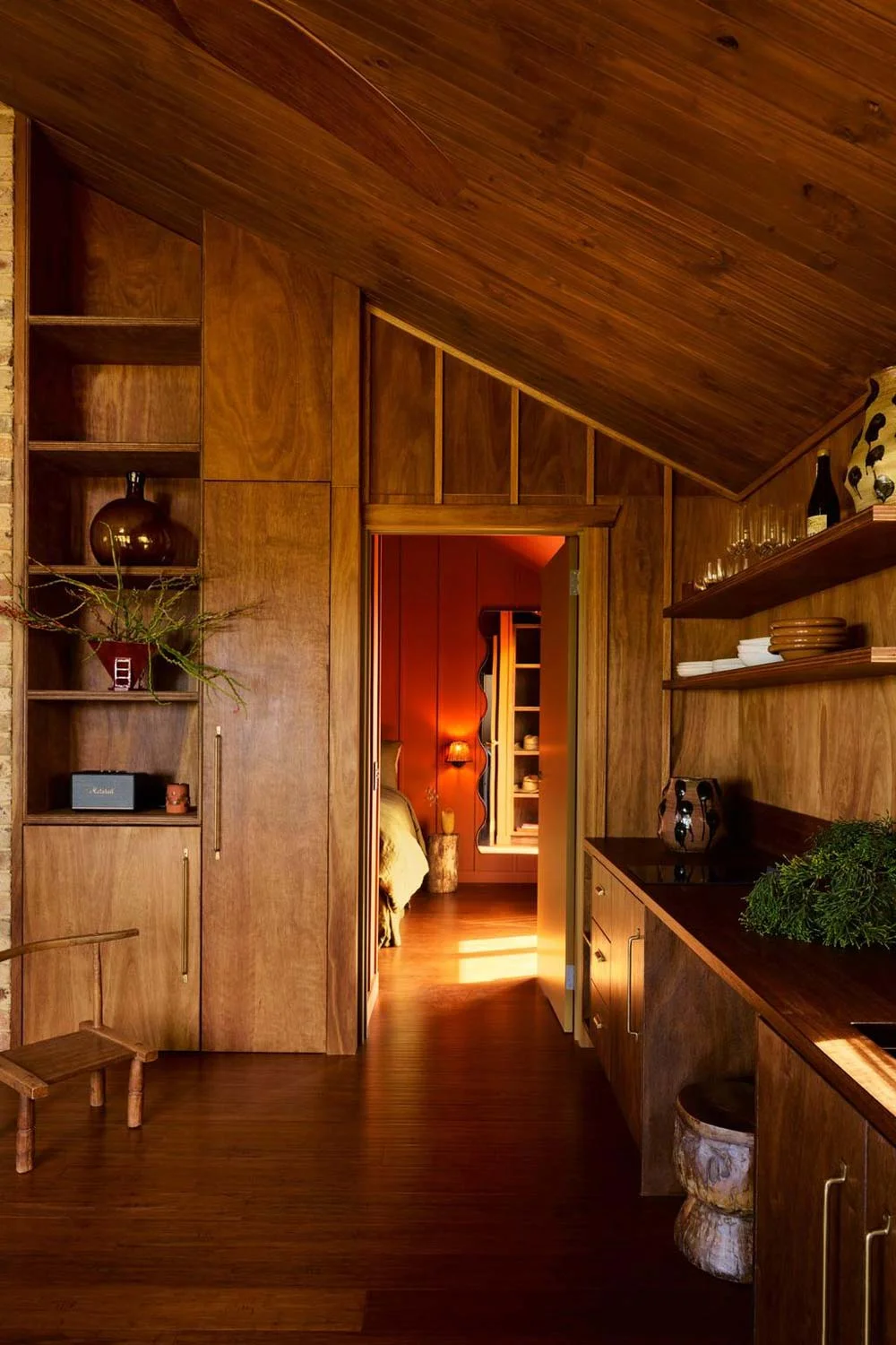 Wood-Interiors-Arched-Ceiling-Rustic-Decor-Timber-Walls-Cladding-Cabinetry