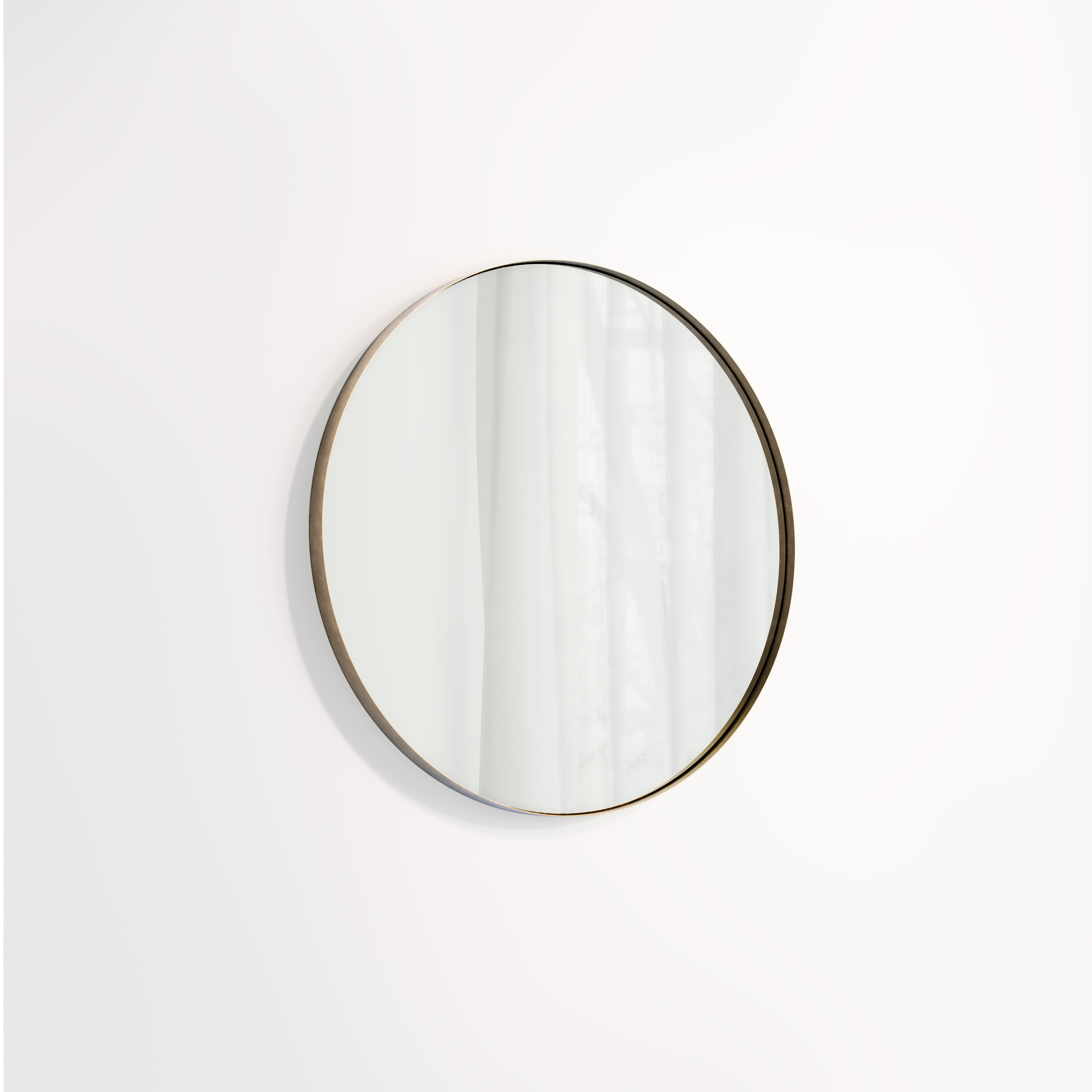 Round Mirror 600mm - Tumbled Aged Brass