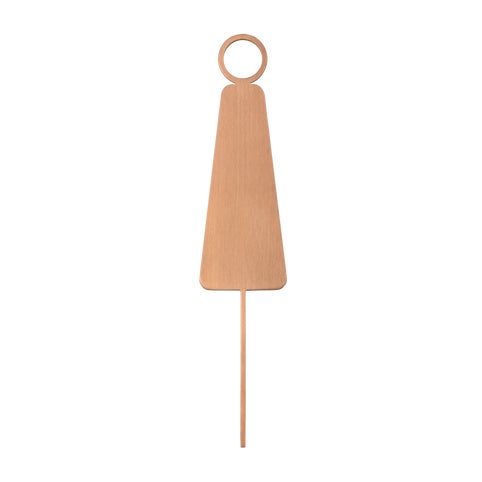 Female Restroom Sign - 140mm - Brushed Copper
