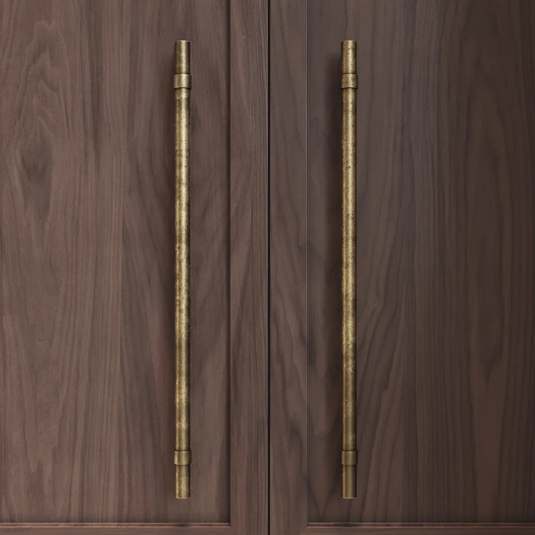 Tumbled Aged Brass - Kitchen Scene Pull 350mm