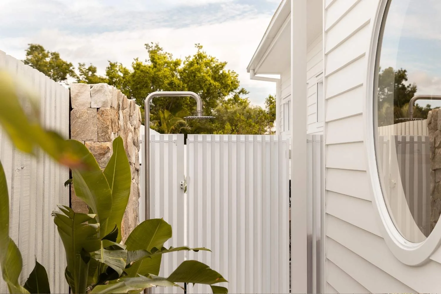 Outdoor Shower Holiday Season Rock