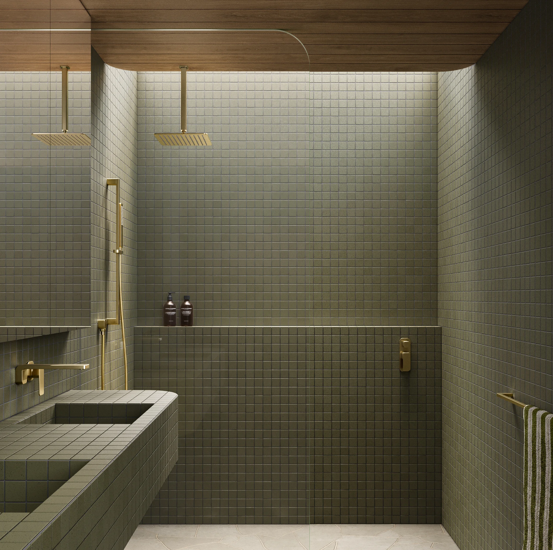 Shower Full%20Shot NESSO Shower%20Dropper-Towel%20Rail with%20towel BB