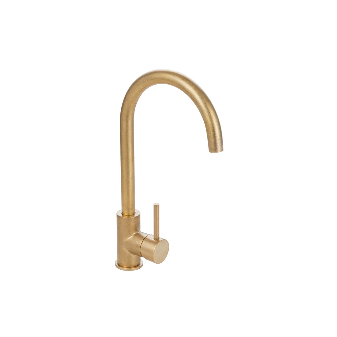 Elysian Kitchen Mixer - Tumbled Aged Brass