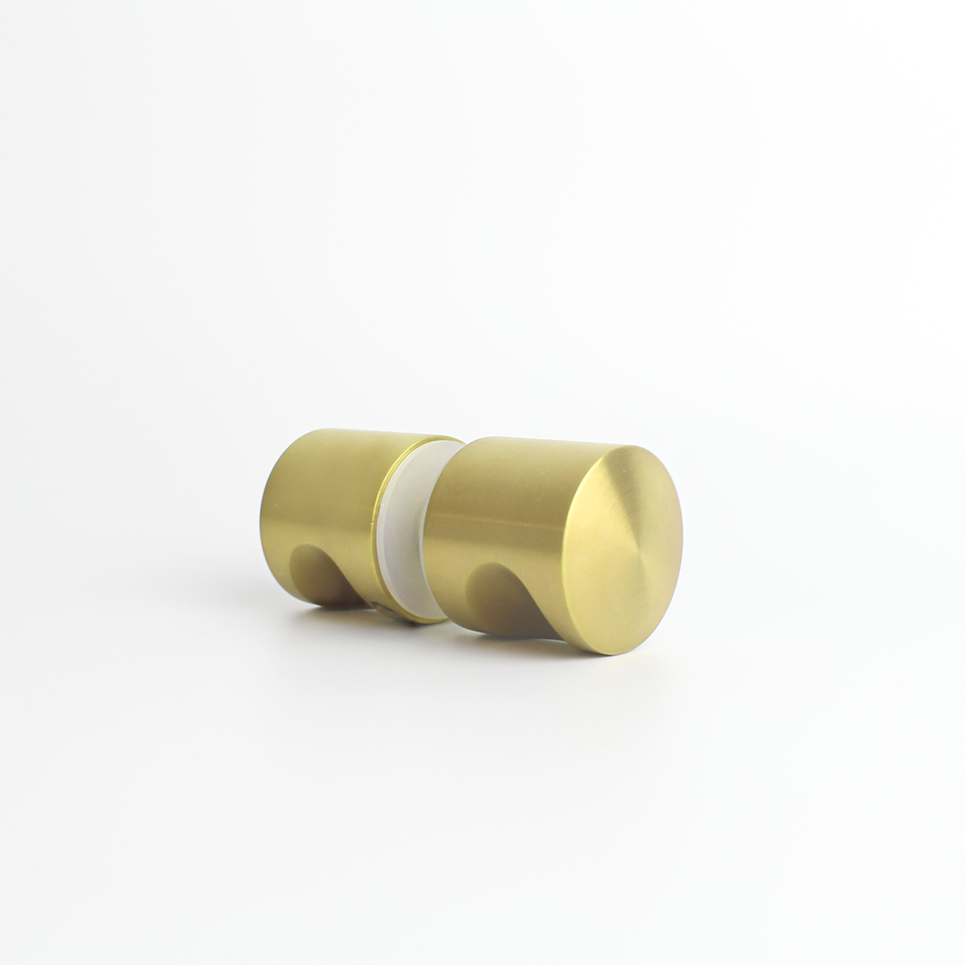 Livio Shower Door Handle - Brushed Brass