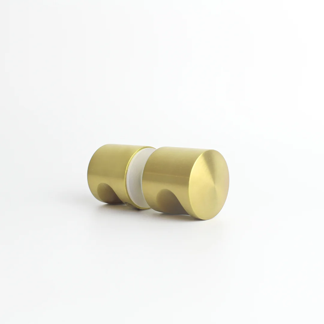Livio Shower Door Handle - Brushed Brass - Feature