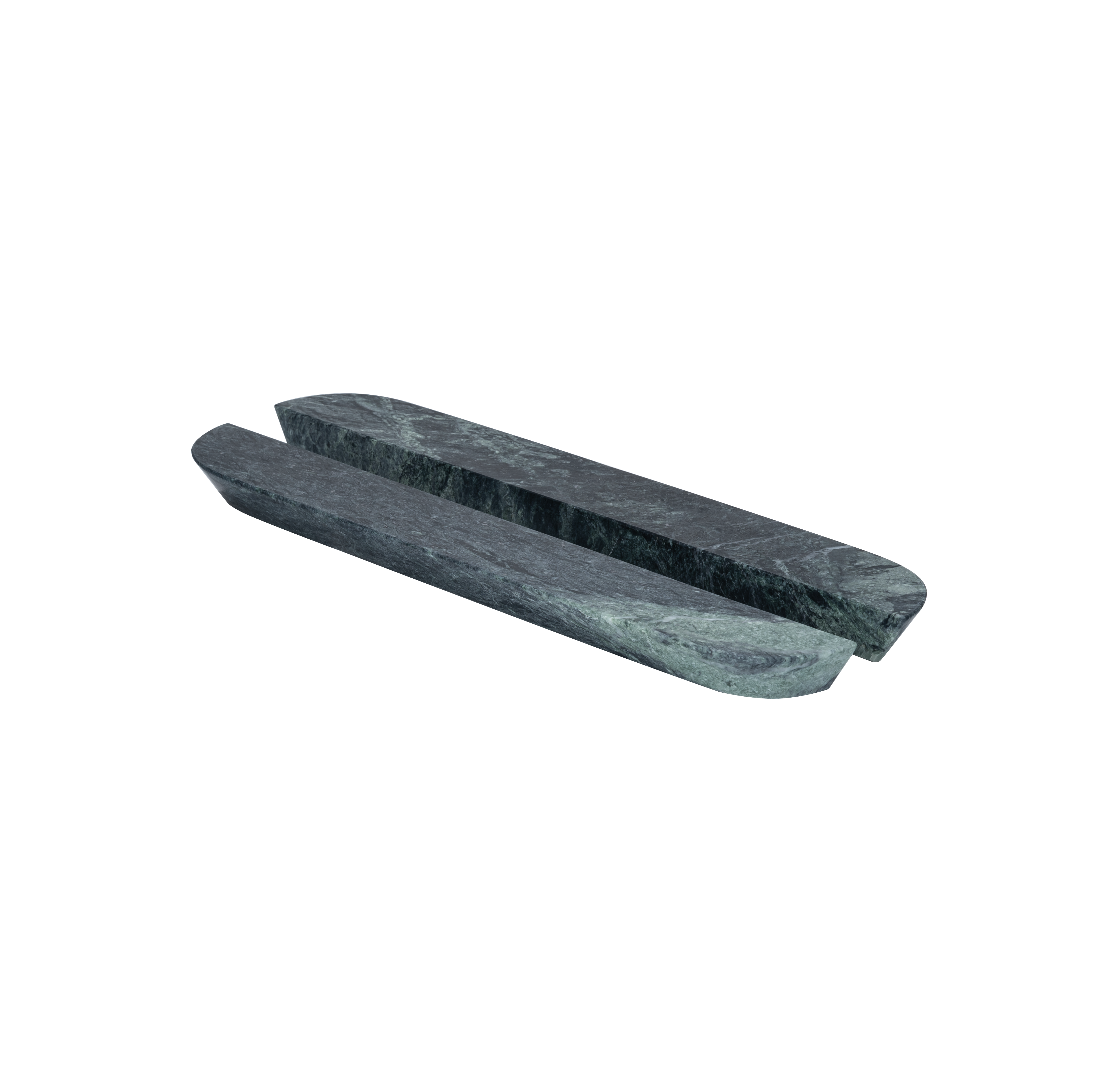17593-Pedra-Curve-Cabinetry-Pull-320mm(Pair) Side Verde-Alpi-Marble-1