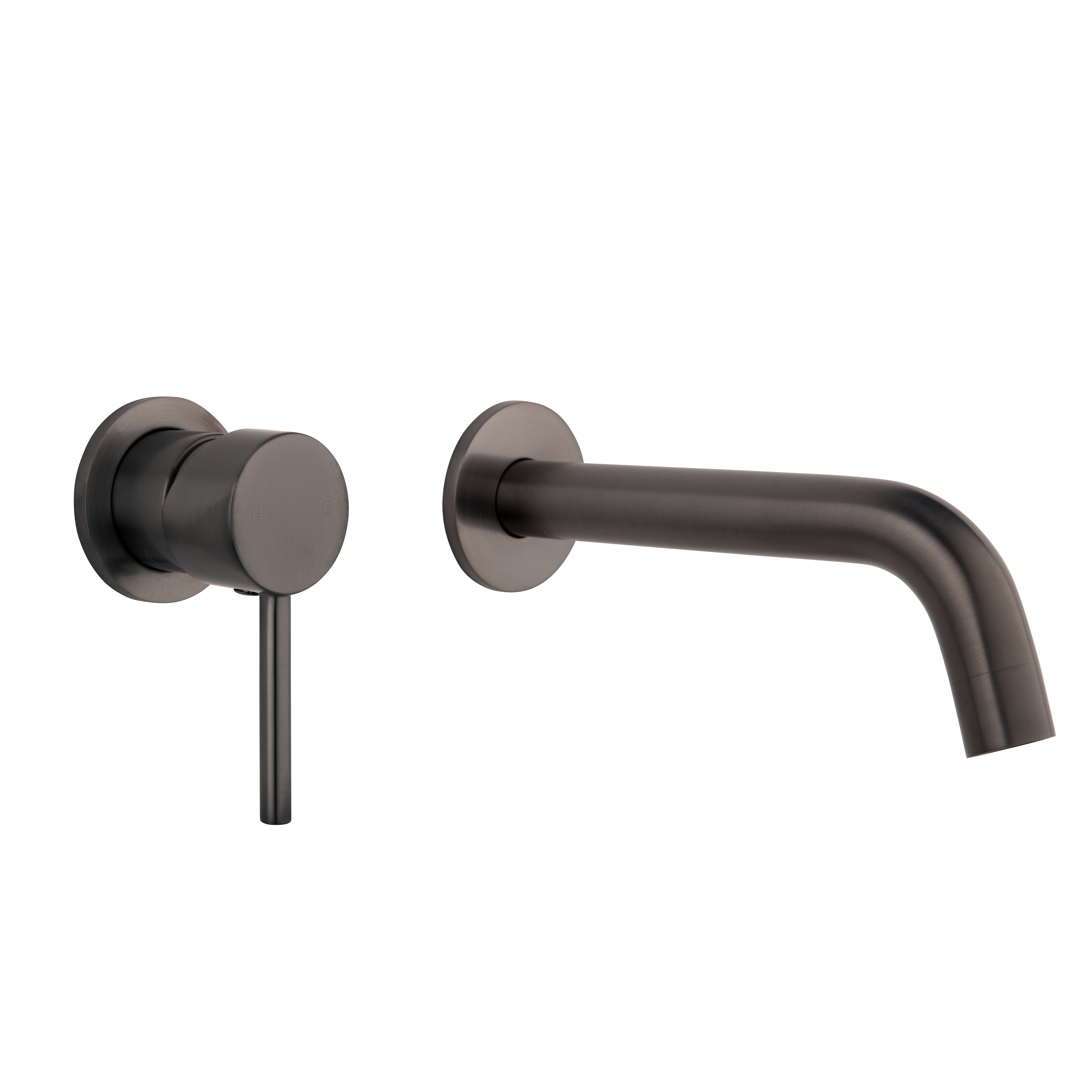 Elysian Minimal Mixer & Spout Set - Brushed Gunmetal
