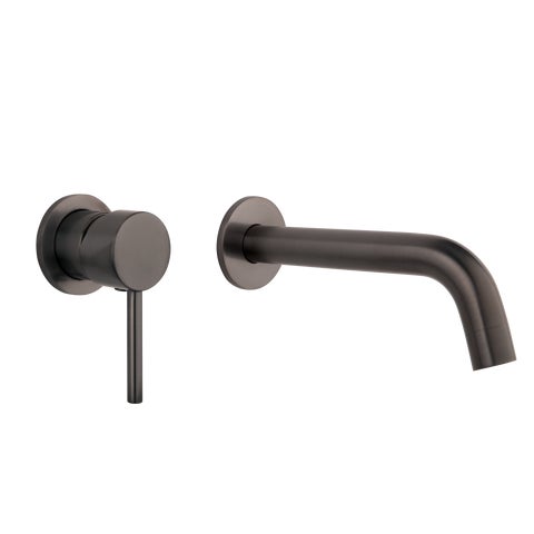 Elysian Minimal Mixer & Spout Set - Brushed Gunmetal