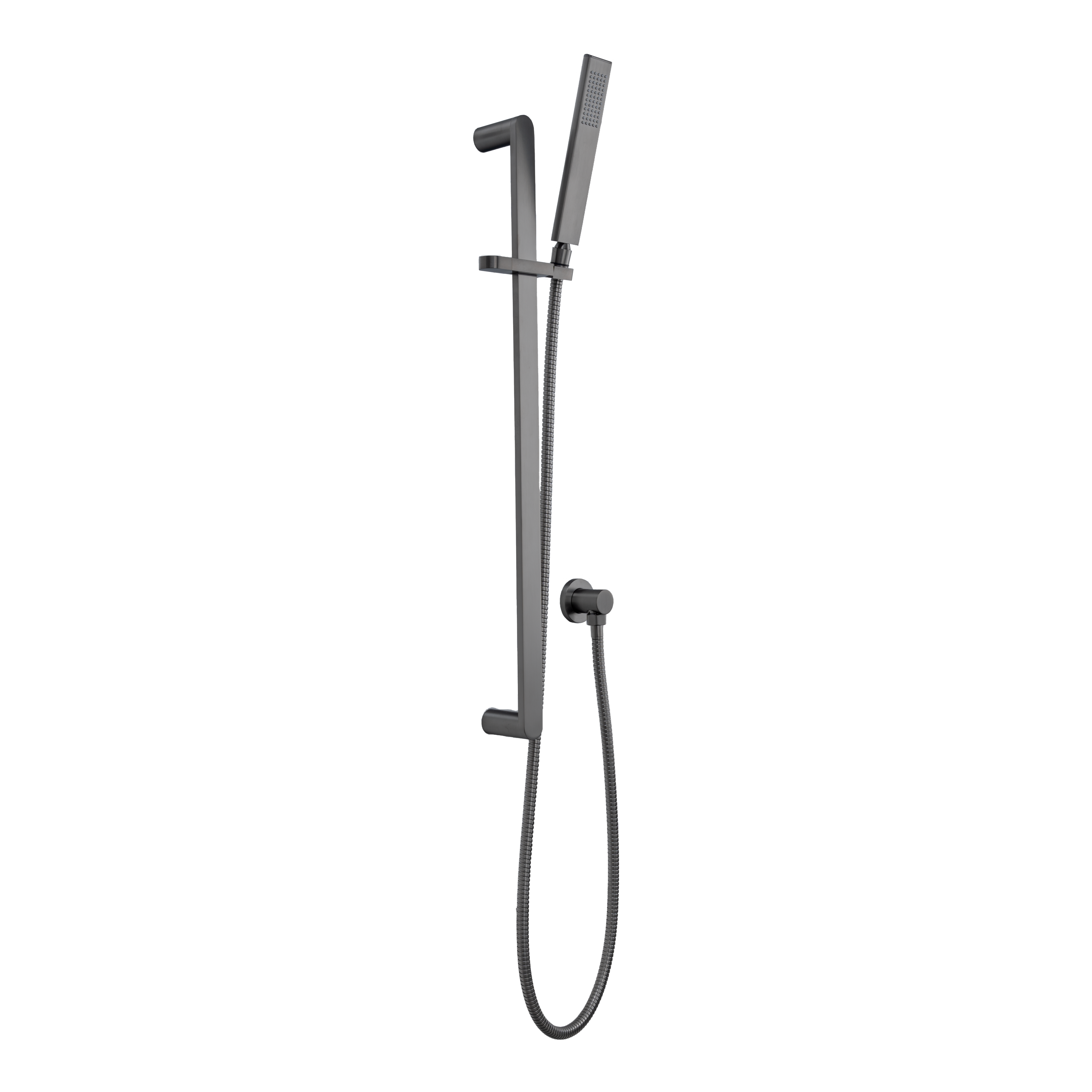 18160-Milani-Hand-Shower-Rail-Set Side Brushed-Gunmetal