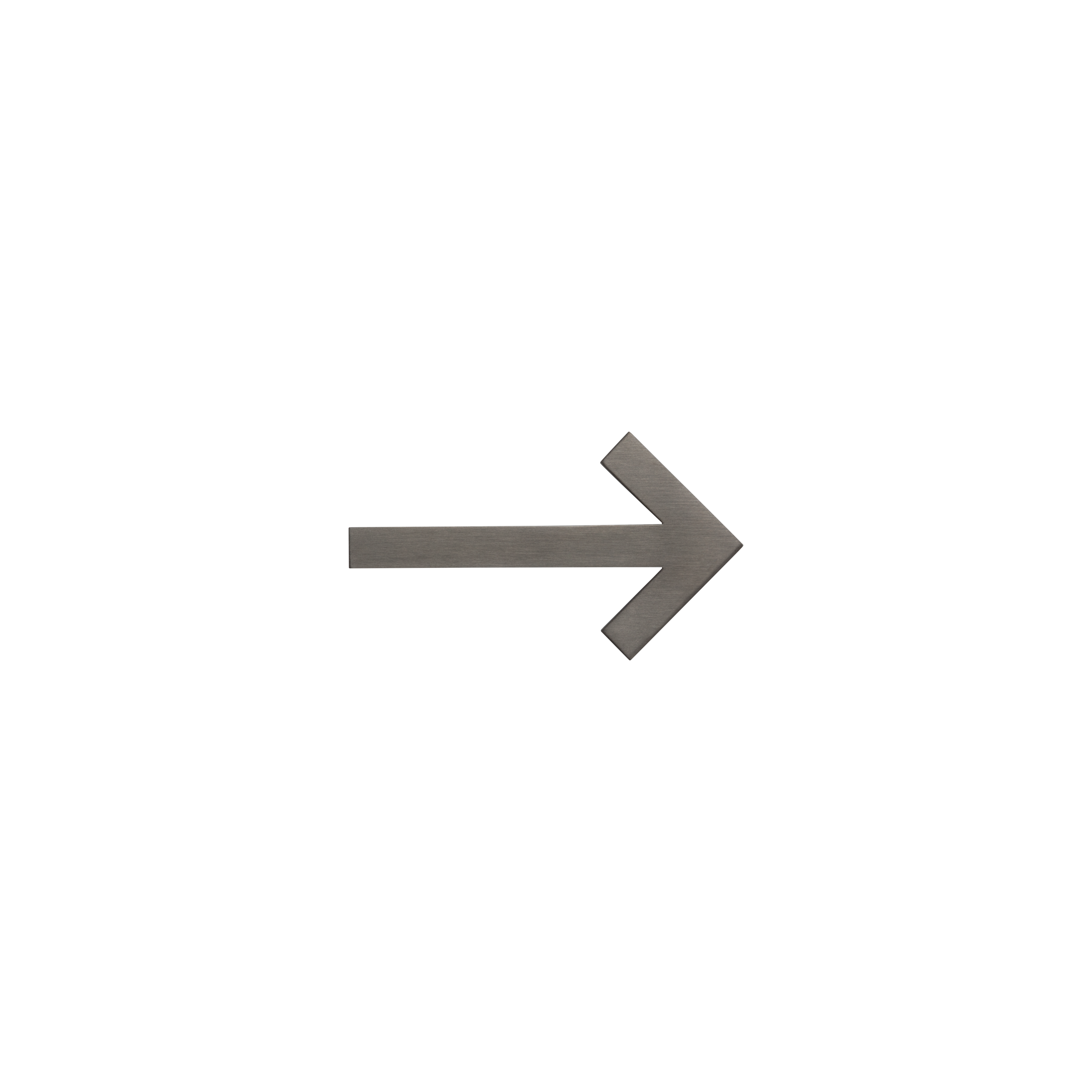 Arrow Sign - 60mm - Brushed Gunmetal
