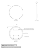 Round Mirror 600mm LED Gallery Spec-01