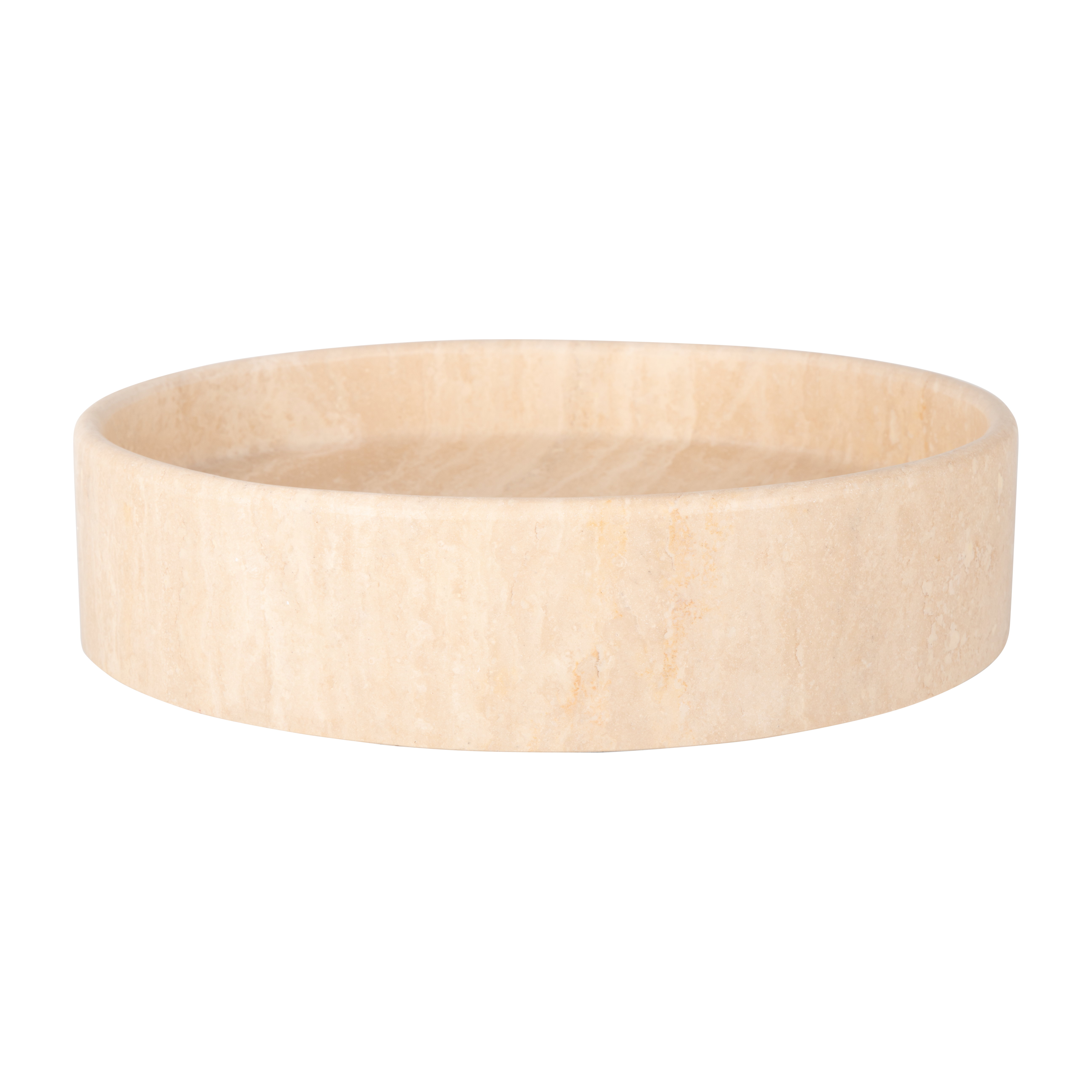 Pedra Round Basin BeigeTrav Front 1