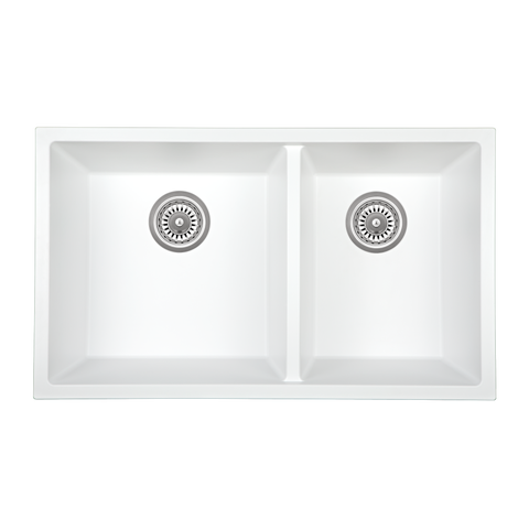 Vienna Double Sink 760mm - White Granite