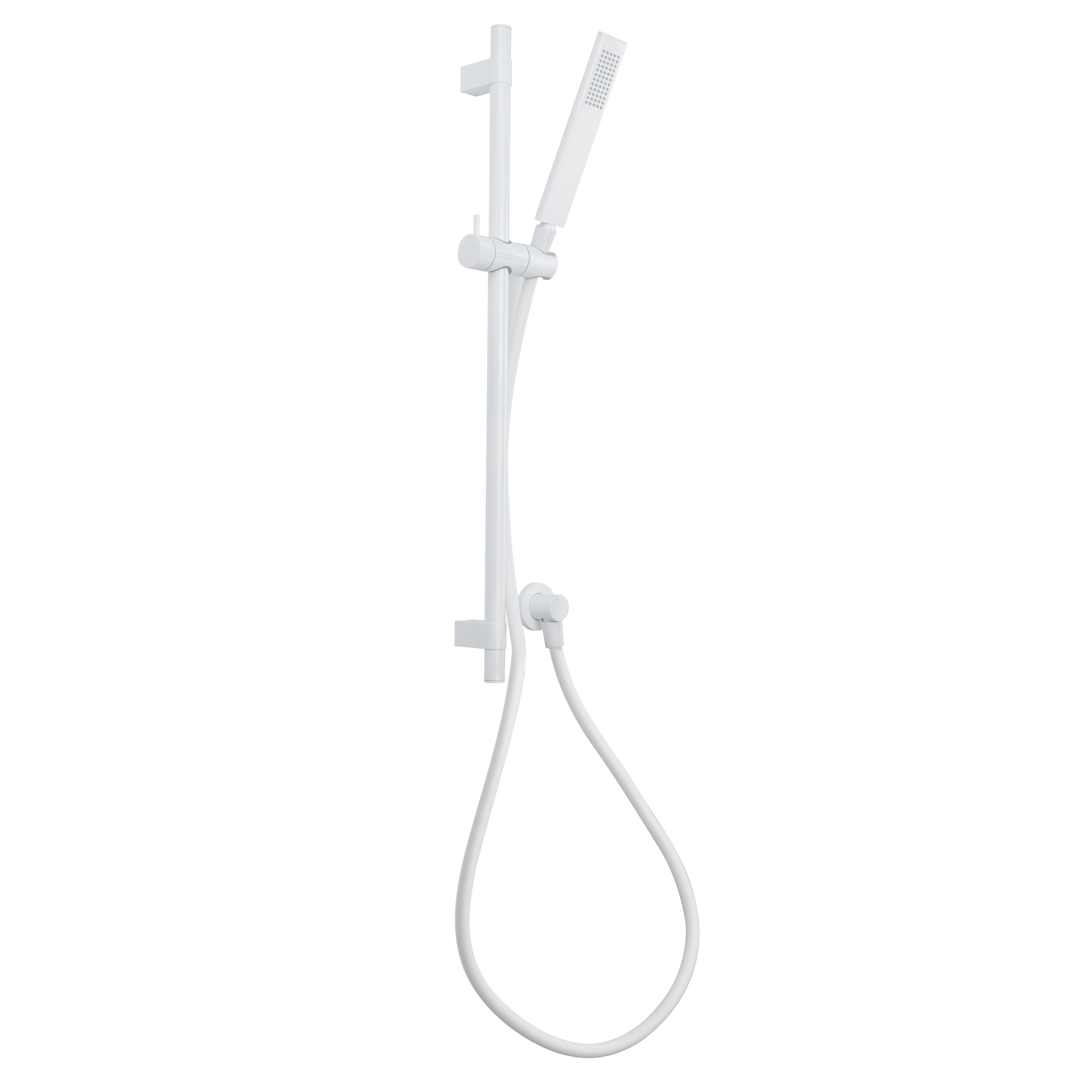 Elysian Adjustable Hand Shower Rail Set - White