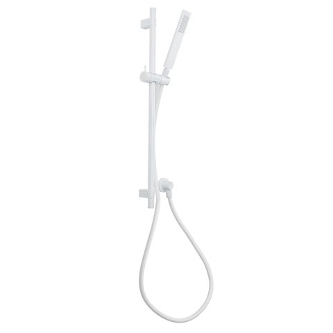 Elysian Adjustable Hand Shower Rail Set - White