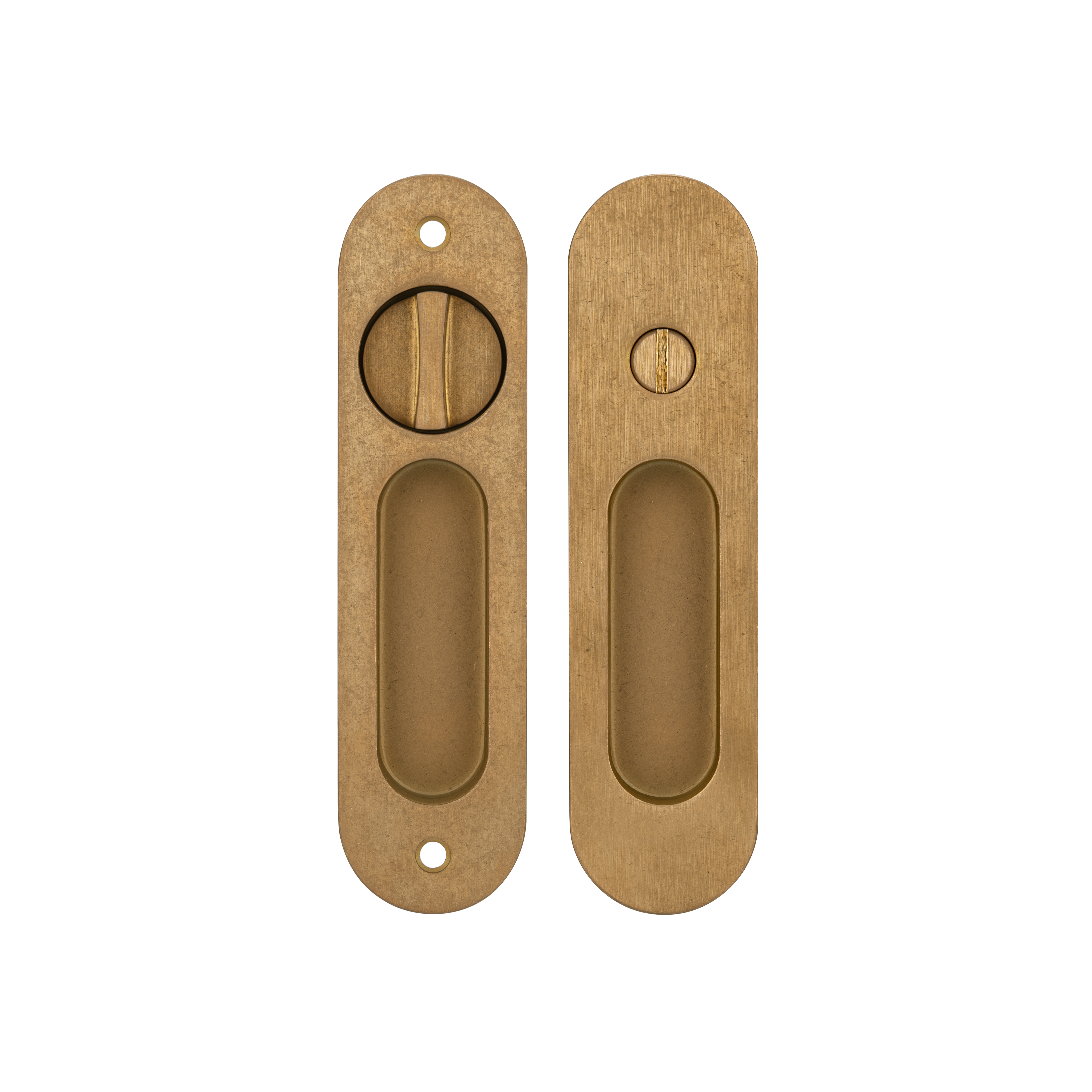 Leroy Sliding Door Privacy Set - Antique Aurum 