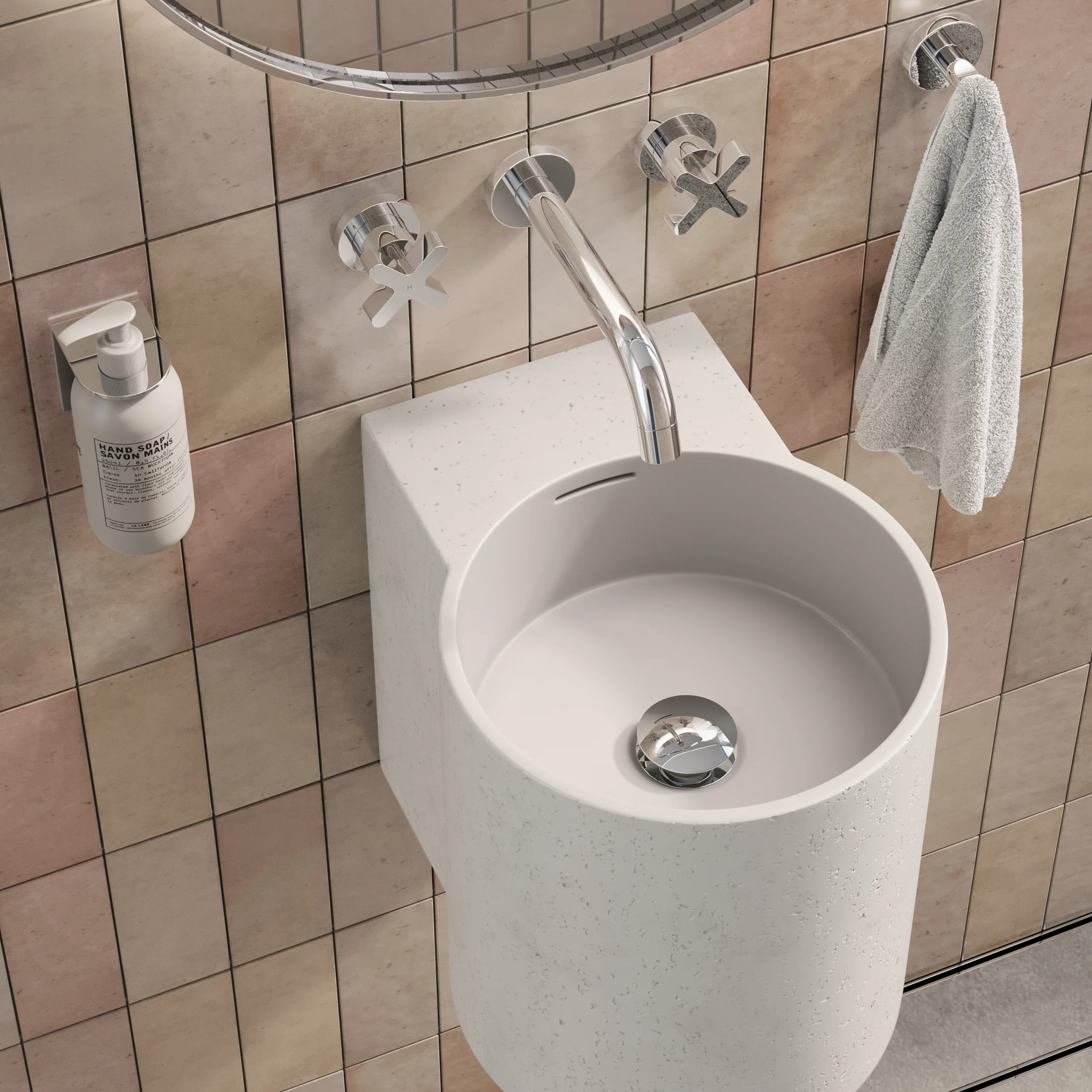 Atelis Wall Mounted Basin Overflow-White Avi Pop-Up Basin Wastes UK-CH