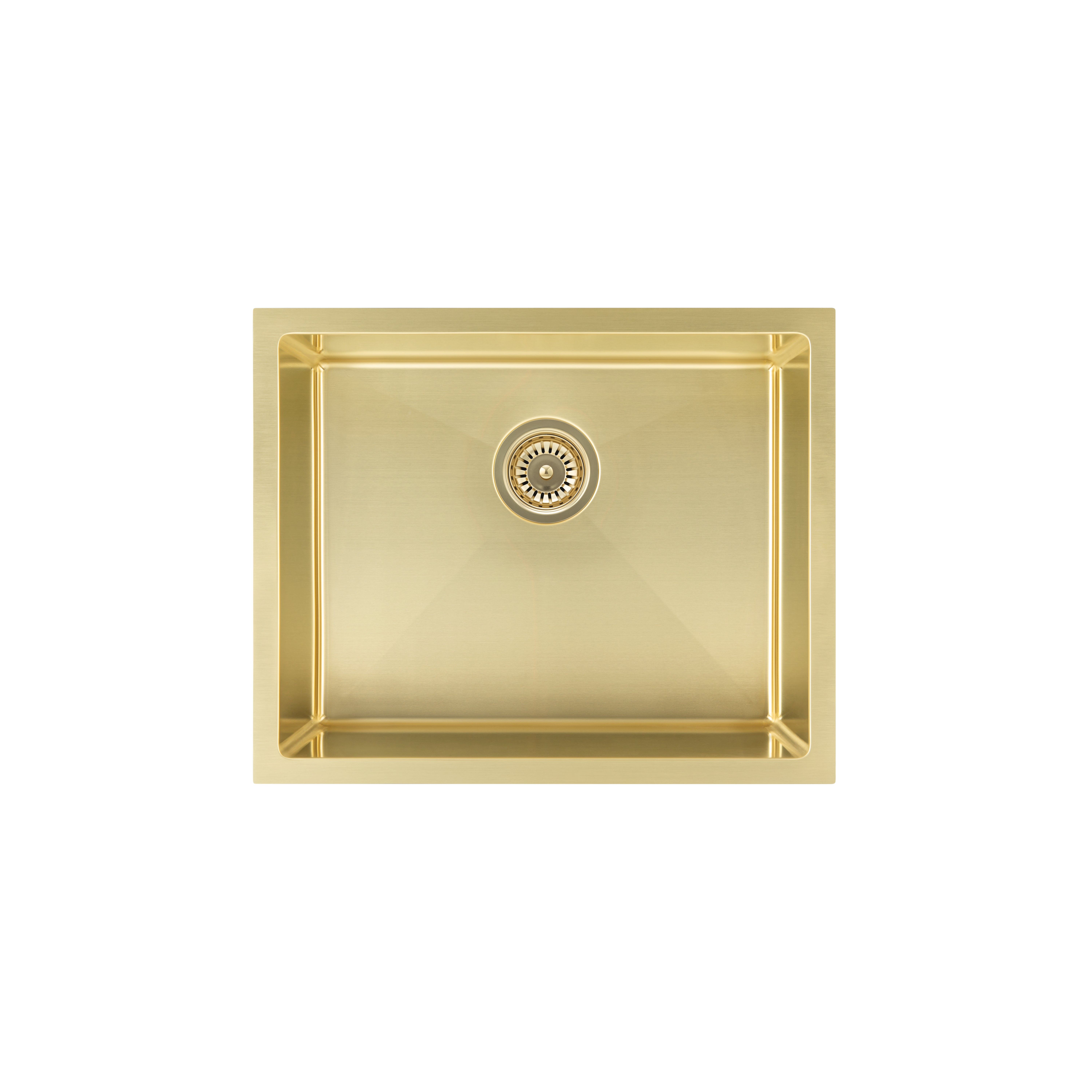 Seba Single Kitchen Sink 550mm - Brushed Brass