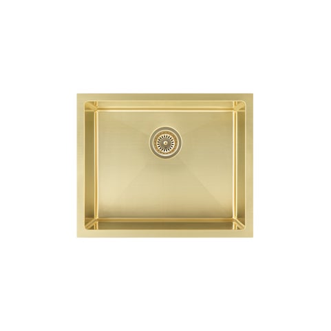 Seba Single Kitchen Sink 550mm - Brushed Brass