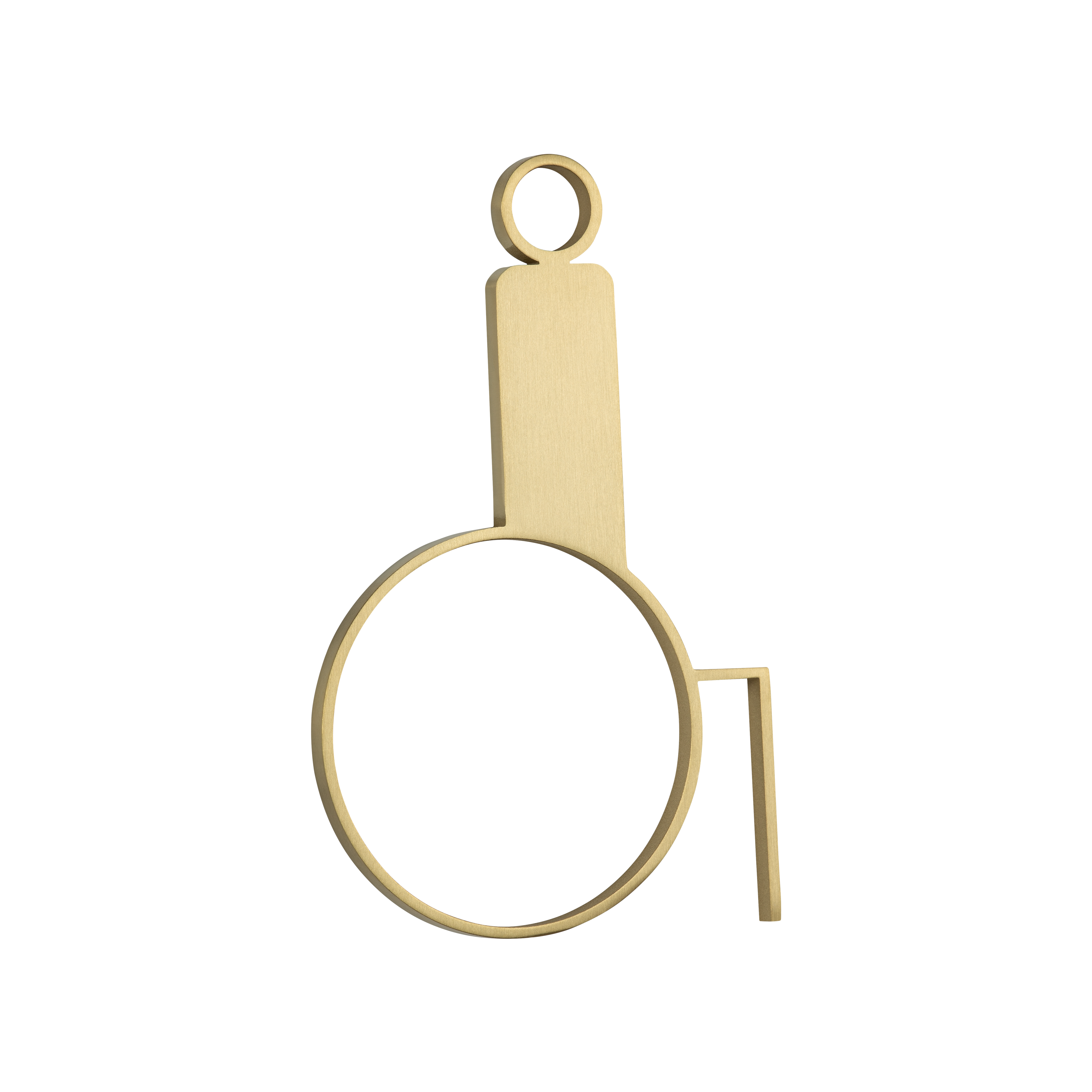 Accessible Restroom Sign - 120mm - Brushed Brass