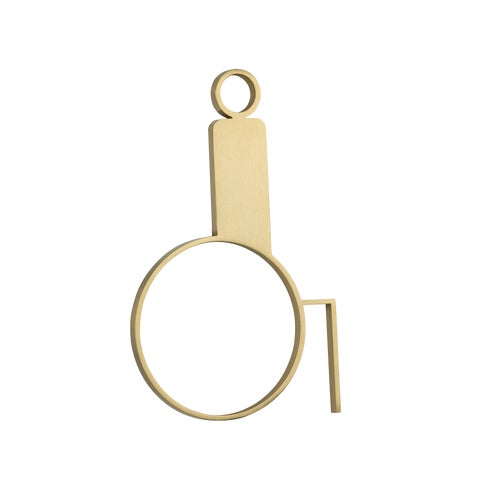 Accessible Restroom Sign - 120mm - Brushed Brass