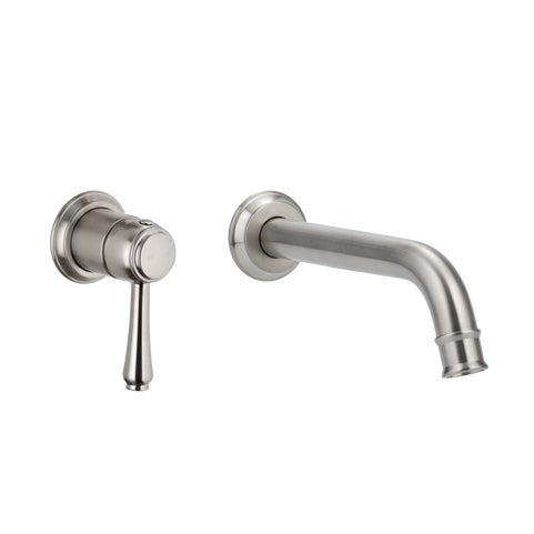 Kingsley Minimal Mixer & Spout Set - Brushed Nickel