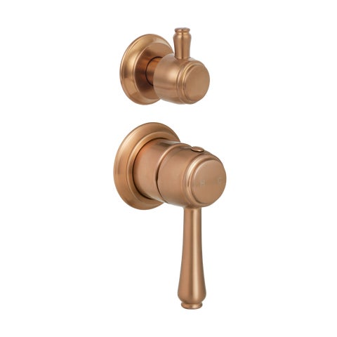 Kingsley Shower Top Diverter - Brushed Copper