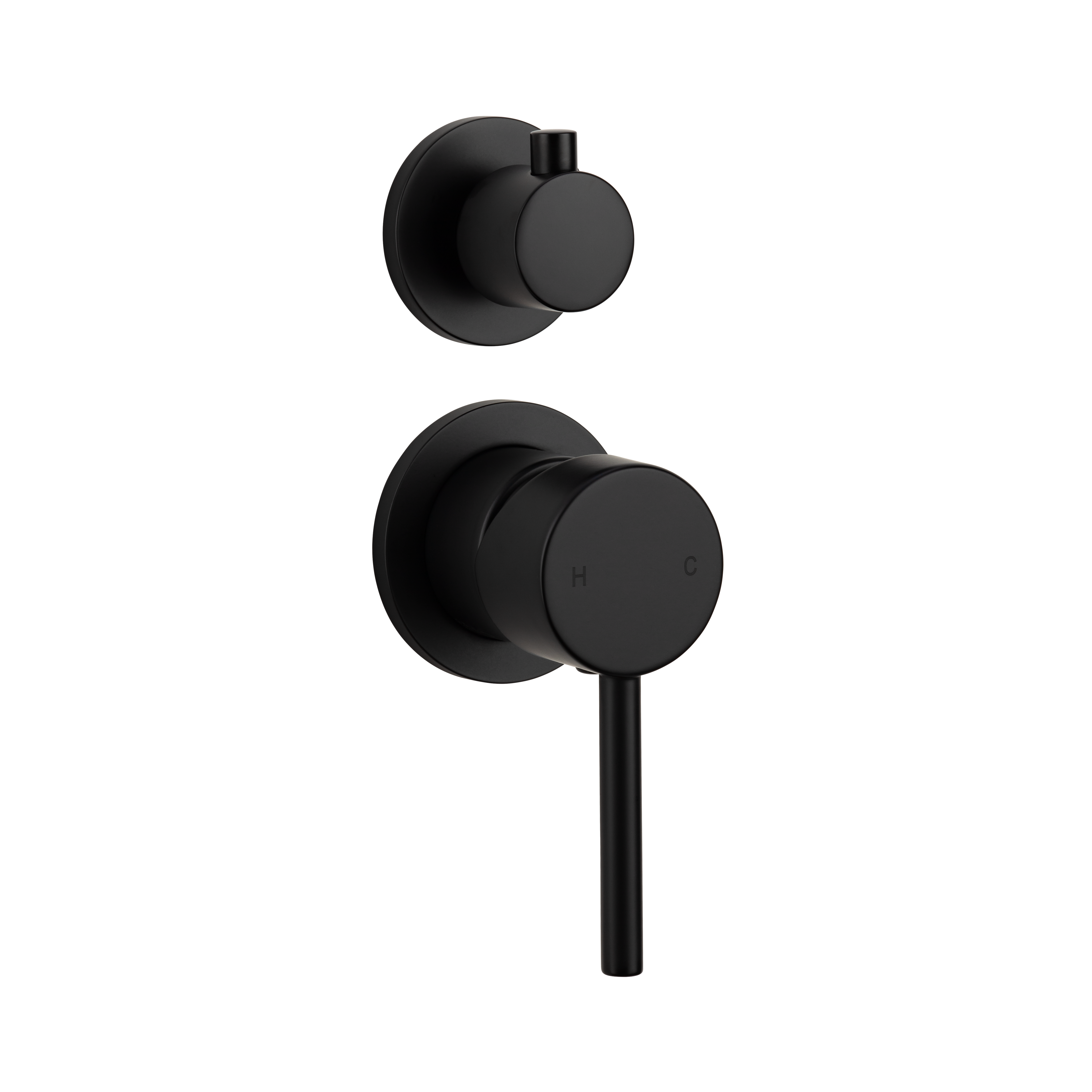 Elysian Shower Top Diverter - Matte Black
