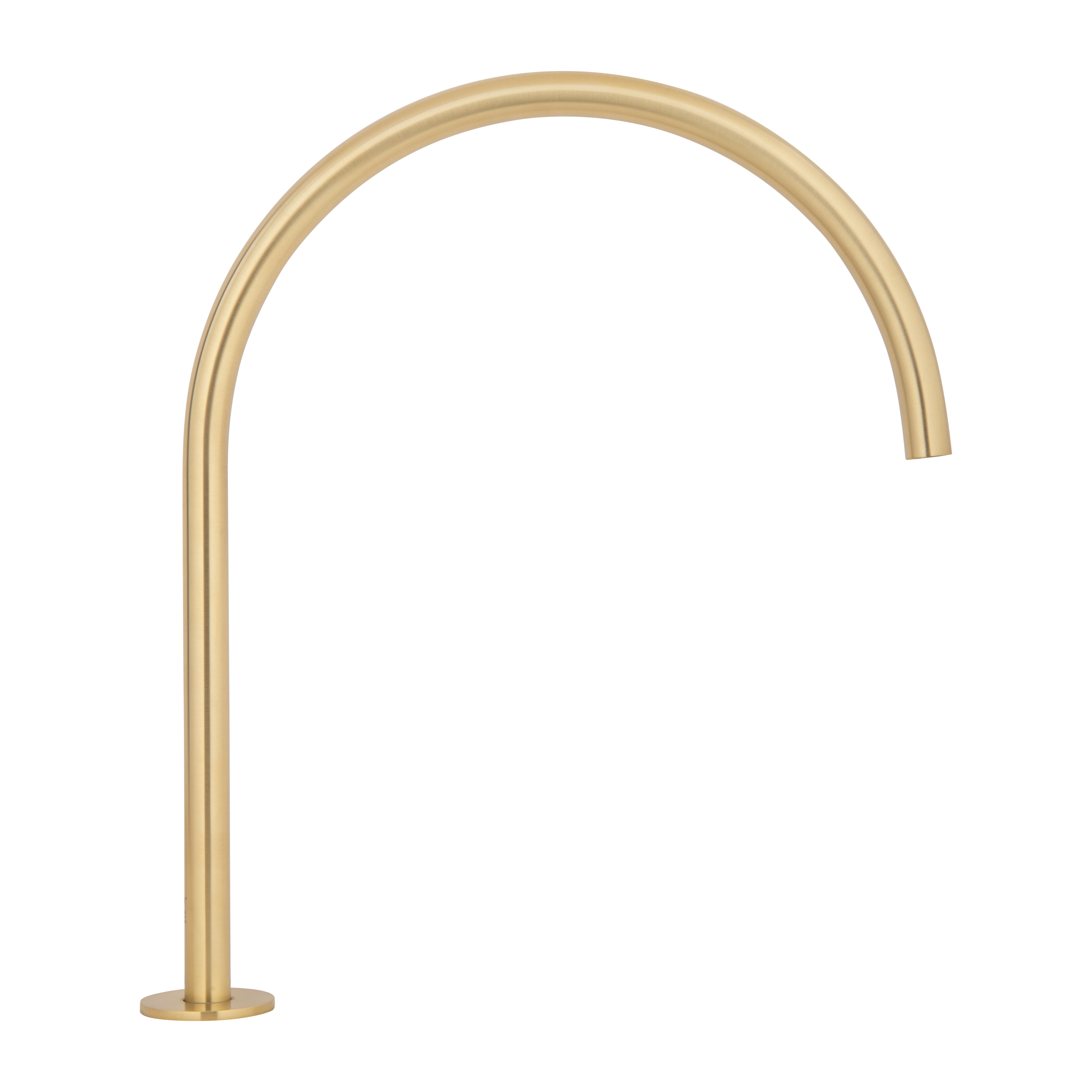 Thin Bench Mounted Spout - Brushed Brass