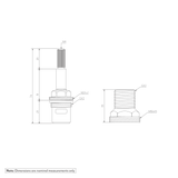 In-Wall-Assembly Taps-Spindle Standard Set H C Solid Brass - UK SPEC