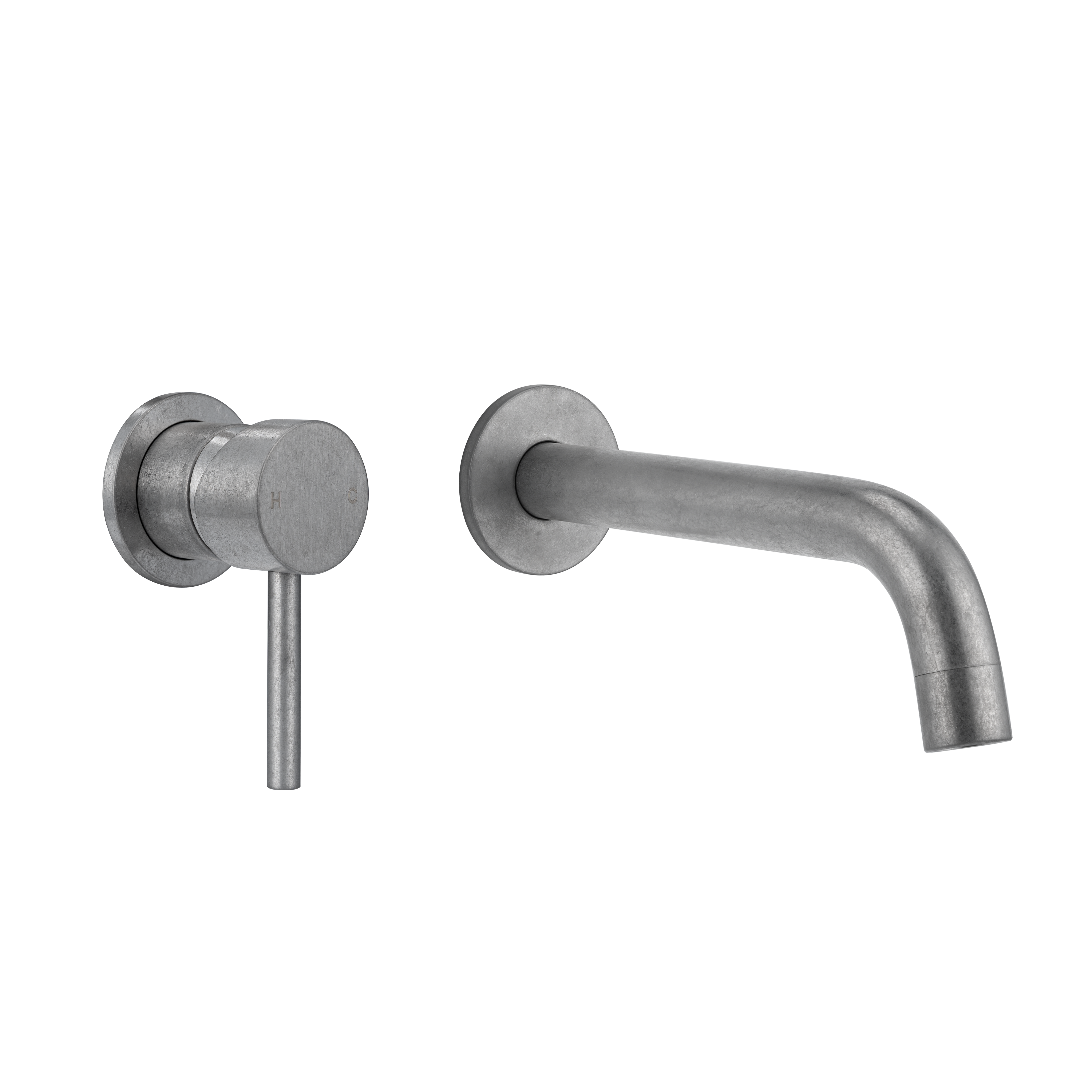 Sola Minimal Mixer & Spout Set - Antique Steel
