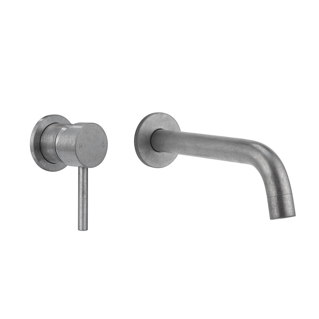 Sola Minimal Mixer & Spout Set - Antique Steel