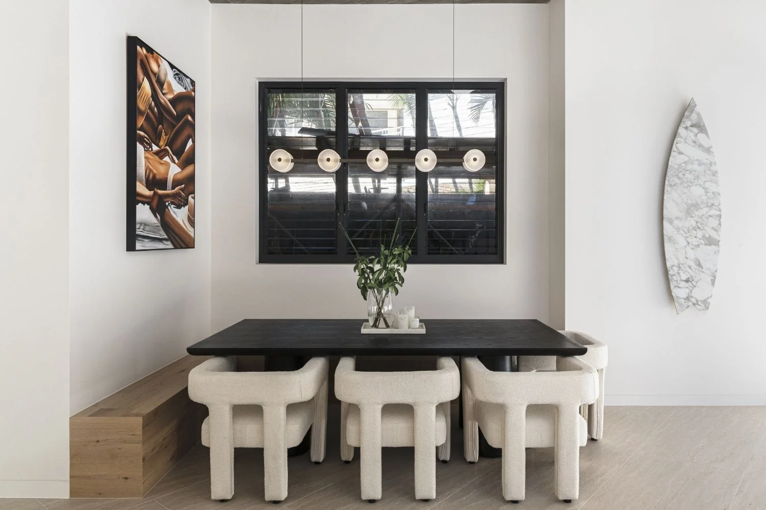 Banquette Seating Wooden Minimal Black