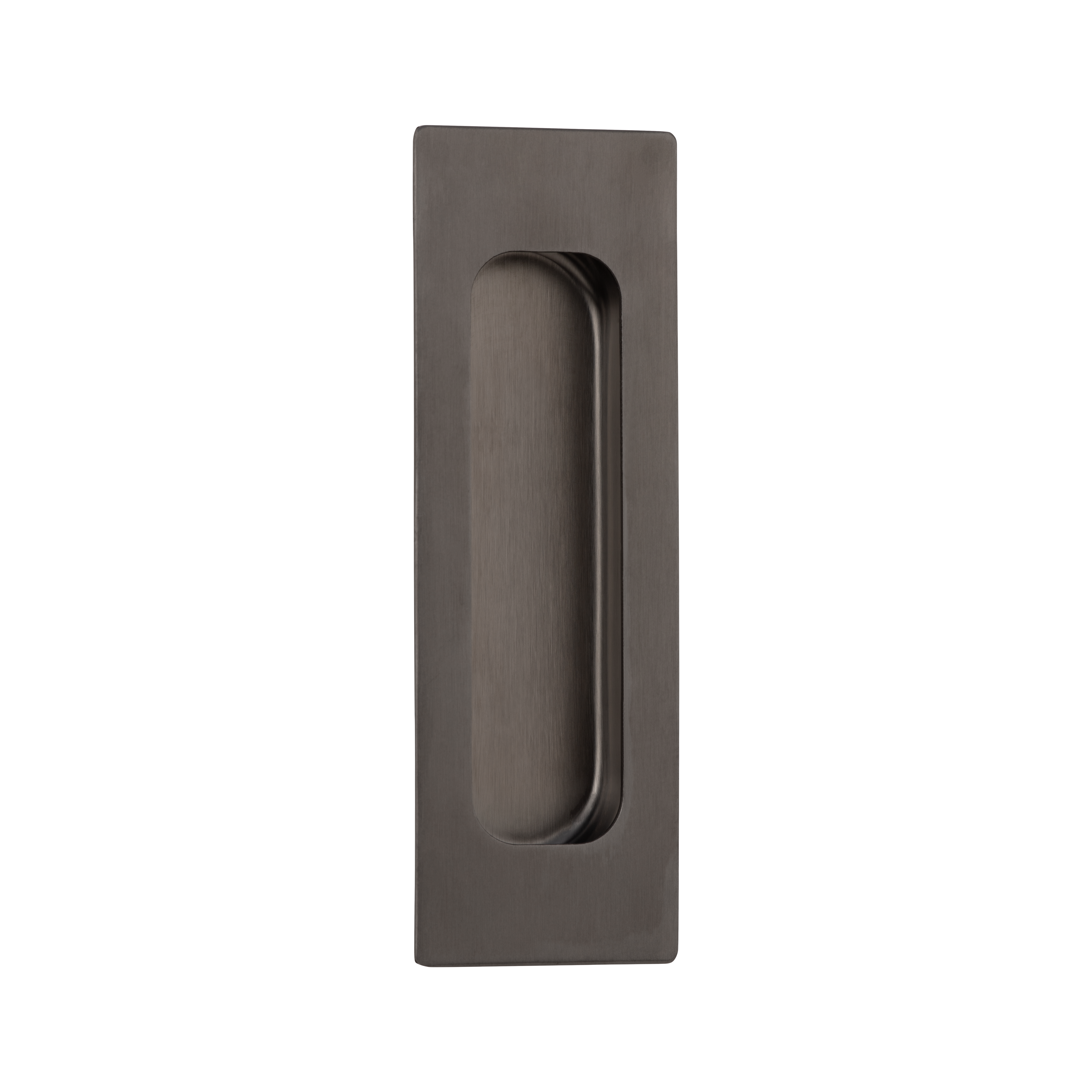 Atley Rectangular Flush Pull - Brushed Gunmetal