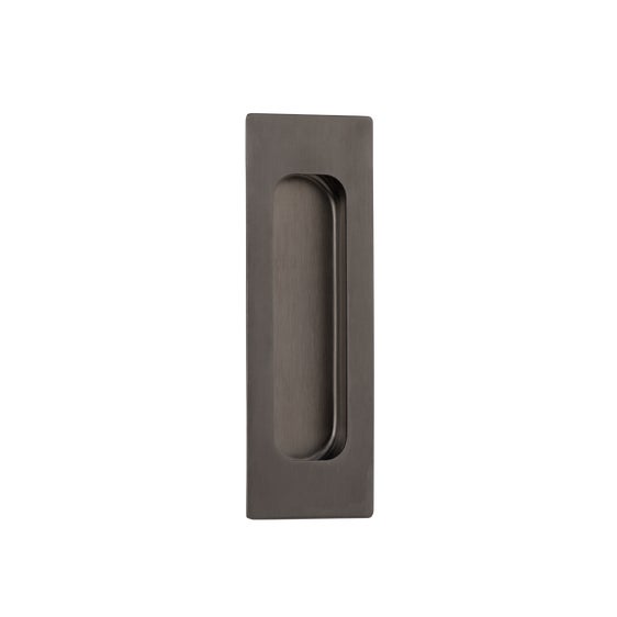 Atley Rectangular Flush Pull - Brushed Gunmetal