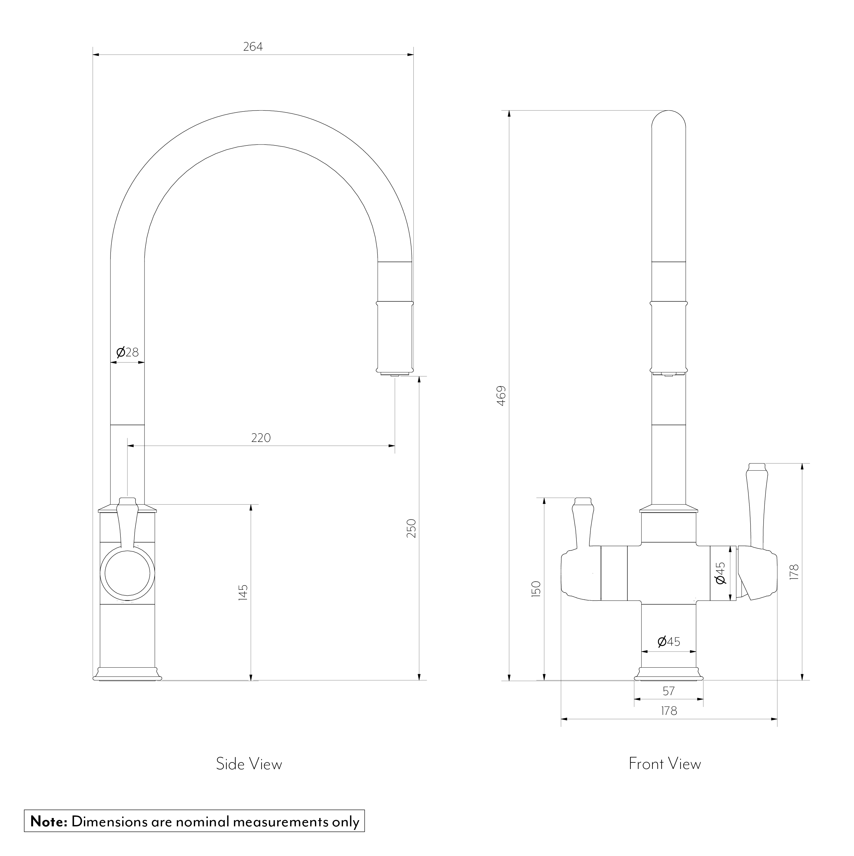 Kingsley Pull out Filter Tap - Spec